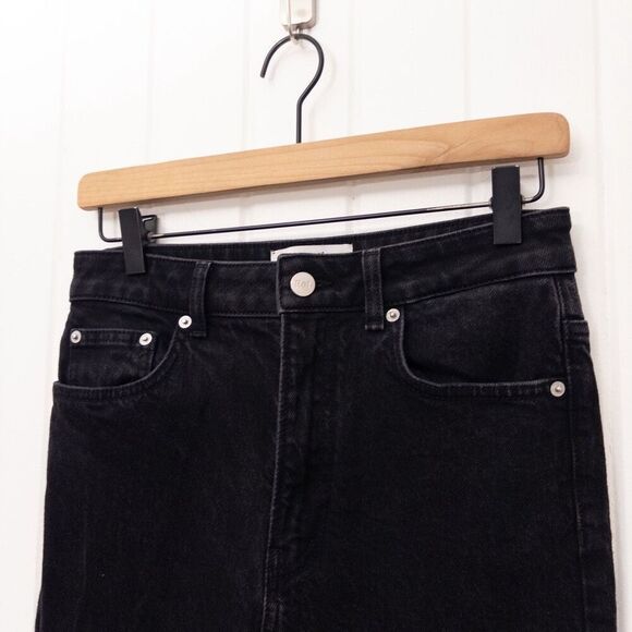 Reformation Kellen Snap Jeans Black Size 27 - Picture 3 of 10